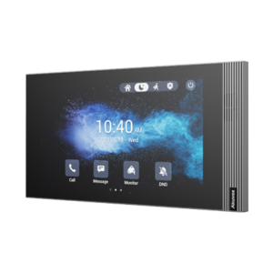 Akuvox Black 7-Inch IP Indoor Monitor 1 Relay Output, 1 I/O, 1 Bell In & side entry Ethernet Ports