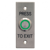 S/S PUSH BUTTON ILLUMINATED ON NARROW S/S PLATE 30X75MM PTE