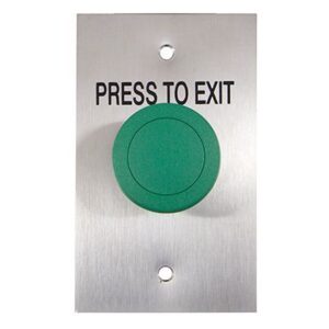 FLAT S/STEEL PRESS TO EXIT GREEN