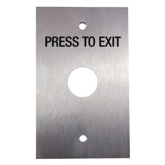 S/S CURVED PLATE WITH PRESS TO EXIT IN BLACK