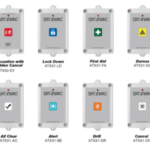 AARC TX 1CH WALL MOUNT, ALL CLEAR BUTTON