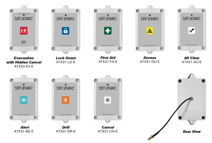 AARC TX 2CH WALL MOUNT,EVAC&HIDDEN CANCEL BUTT SMA.ANT.PORT