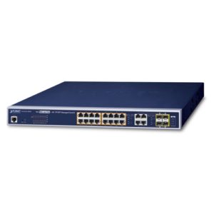 PLANET 16 PORT 10/100/1000T 802.3AT POE + 4RT GIGABIT