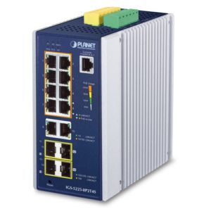 IND L2+ 8RT 10/100/1000T 802.3AT POE + MAN ETH SWITCH