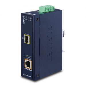 INDUSTRIAL 1 PORT SFP TO 1 PORT 10/00/100T MEDIA CON