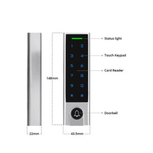 ML Slimline Single Door Cntl BTooth WiFi 200 User TTLOCK- RO