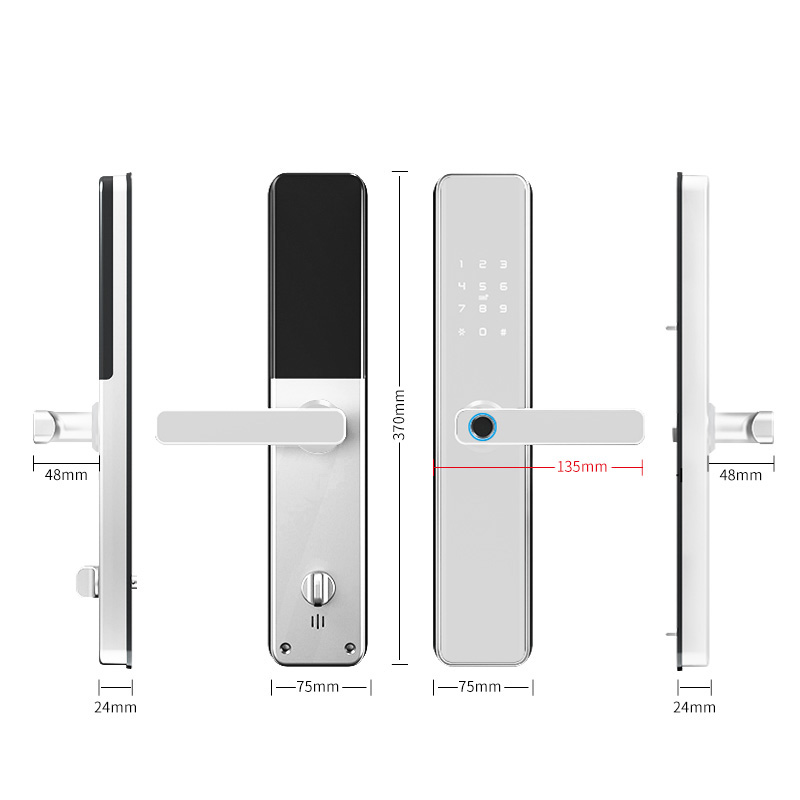ML NX6 Digital Lock Mortice Silver 60mm-RO