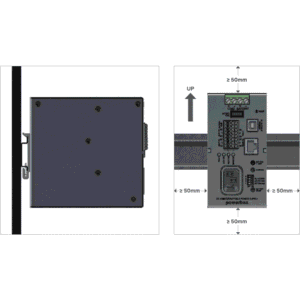 POWERBOXSMART DC UPS 27.6V @ 5A, DIN-RAIL MOUNTING W. AC CON
