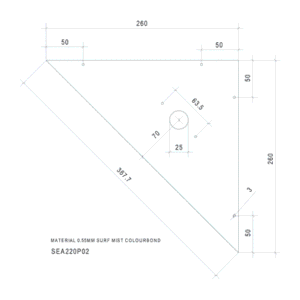 SEA220P02 – SECURITY DESIGN CO T-BAR CUSTOM BRACKET FOR CUSTOM MOUNTING-PO