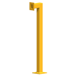 SEQ1Y – SECURITY DESIGN CO 75x75x1170mm High Reader/Intercom Bollard Post (Yellow)-PO