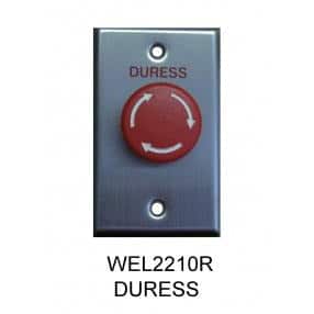 EMERGENCY MUSHROOM BUTTON, TWIST TO RESET, PLATE -RED