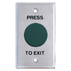GREEN MUSHROOM EXIT, LARGE PLATE, IP66, NO/NC