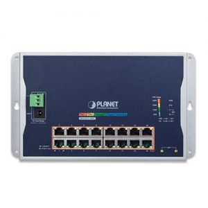 INDUSTRIAL 16 PORT POE+WALL SWITCH 10/100/1000T AT 2 XSFP